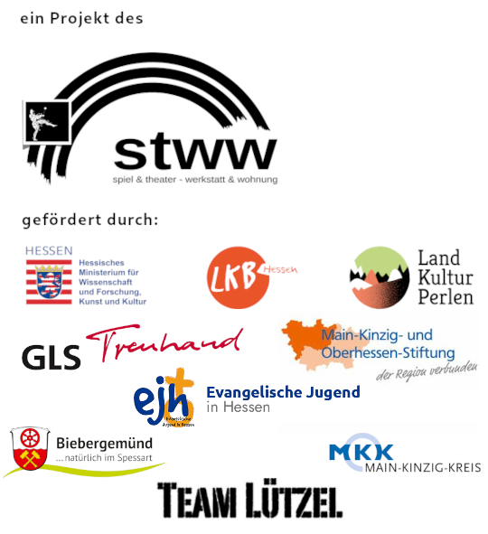 ein Projekt des STWW e.V. - im Rahmen des Programms LandKulturPerlen gefördert durch das HMWFKK und das LKB Hessen, durch die Kulturförderung des Main-Kinzig-Kreises, die Main-Kinzig und Oberhessen-Stiftung, die Gemeinde Biebergemünd, sowie die GLS Treuhand